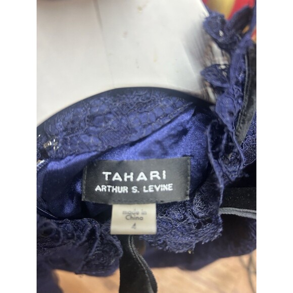 Tahiri Navy Lace Long Sleeve Dress - Picture 5 of 5